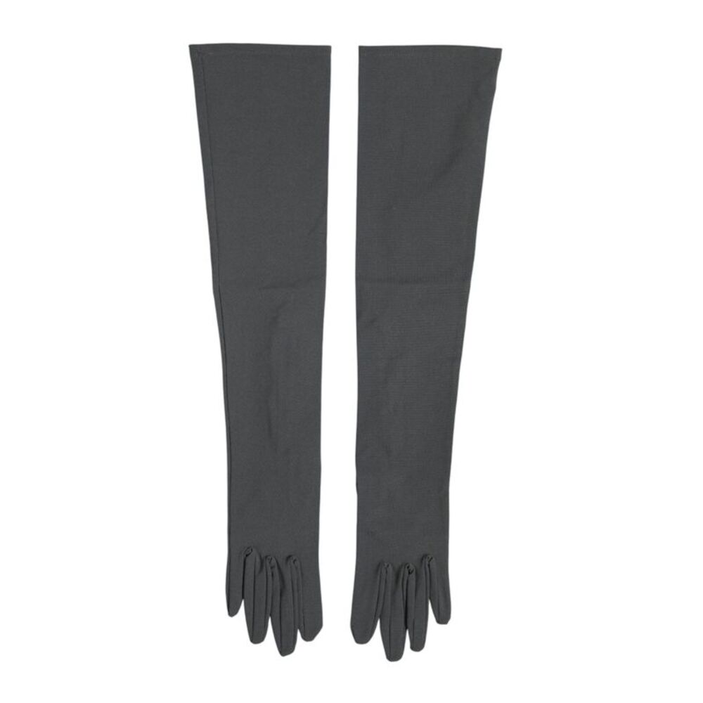 Dolce & Gabbana Dark Gray Viscose Elbow Length Mitten Men Men's Gloves